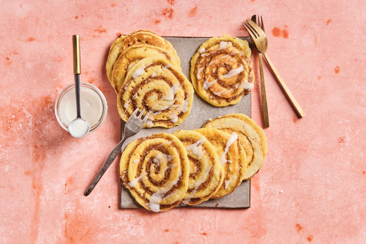 Cinnamon roll pancakes - Recipes | fooby.ch