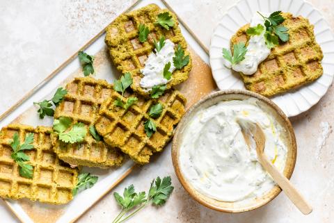 Falafel waffles