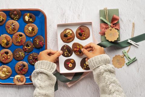 Dischetti di cioccolato (mendiant)