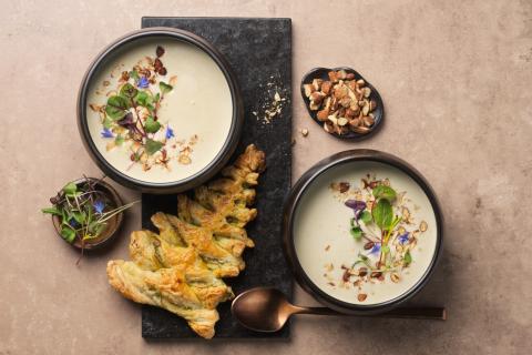 Almond and celeriac soup