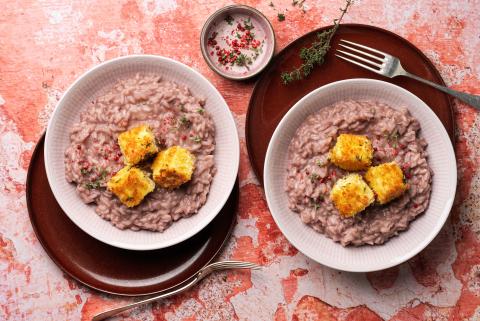 Risotto mit knusprigem Feta