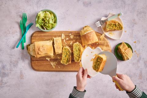 Rüebli-Spinat-Strudel mit Käse