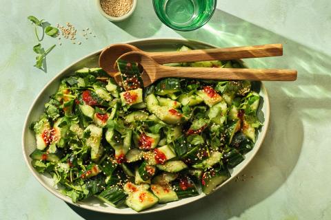 Smashed cucumber salad