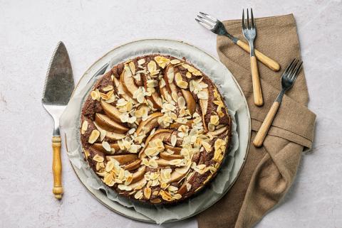 Pear and chocolate cake