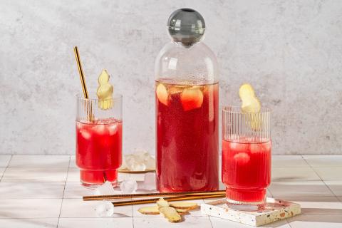 Thé glacé maté-hibiscus