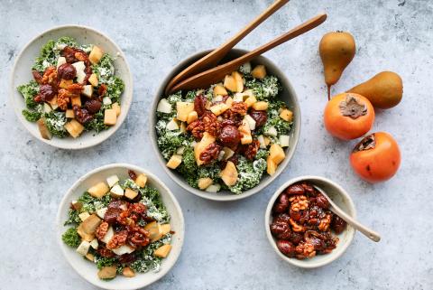 Winterlicher Federkohlsalat mit Marroni