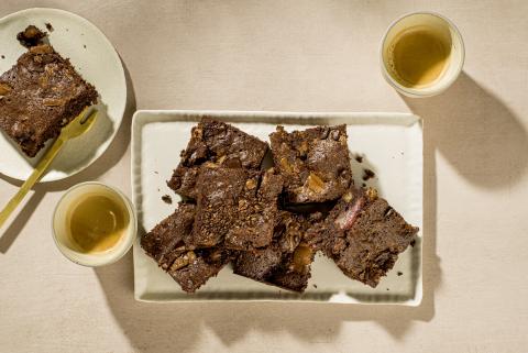 Brownies alle fragole e all'okara
