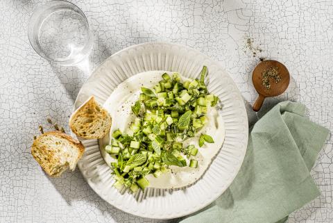 Whipped feta et concombre