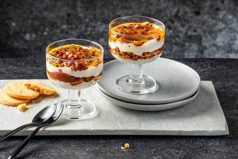 Trifle au chocolat et aux fruits de la passion 