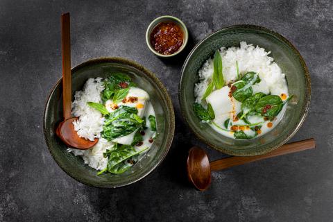 Poisson et sauce à la noix de coco et au lemon grass