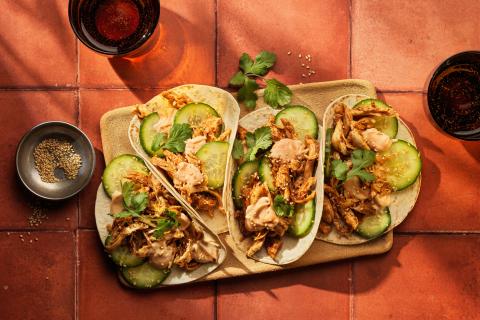 Tacos au poulet teriyaki 