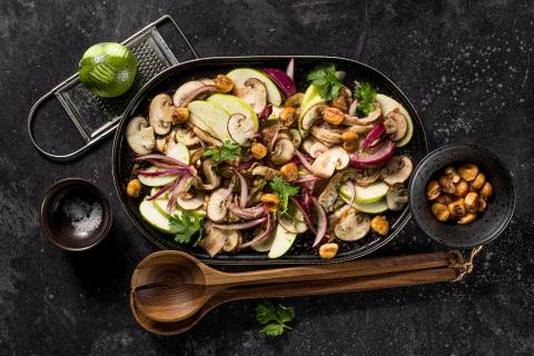 Pilz-Ceviche mit Apfel