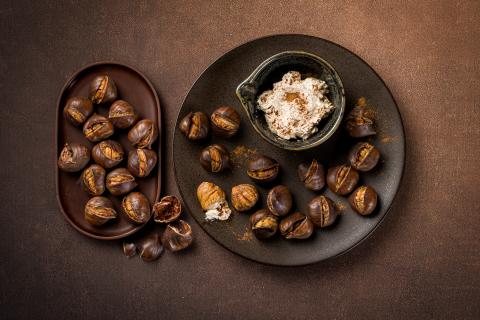 Geröstete Marroni mit Zimtbutter