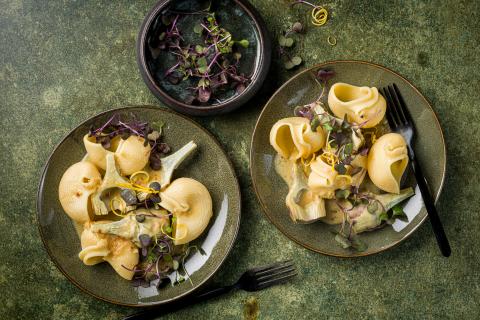 Pasta mit Artischocken an Misobutter