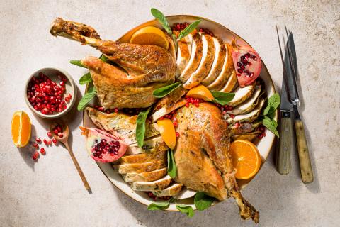Dinde à l'orange et à la grenade