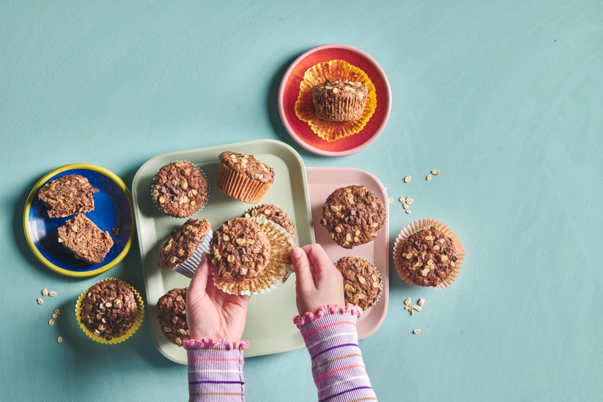 Courgette and chocolate muffins - Recipes | little FOOBY