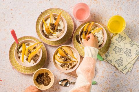 Crema alla stracciatella e alle pere 