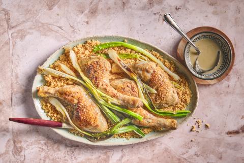 Cosce di pollo con salsa al rooibos 