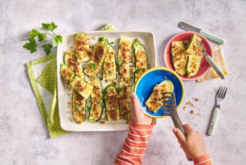 Zucchetti mit Kräuter-Brösmeli