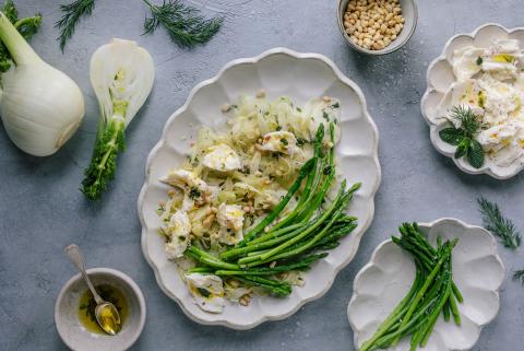 Insalata di finocchi e asparagi