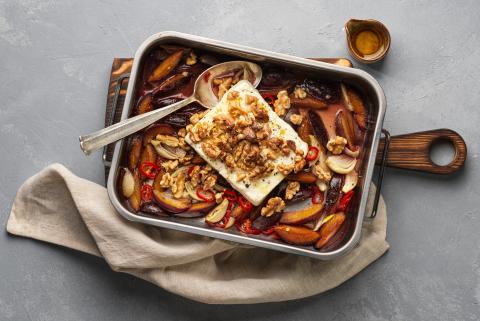 Feta al forno con prugne