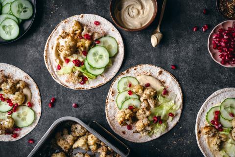 Wraps con cavolfiore allo za'atar