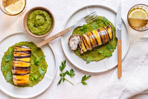 Rouleaux d'aubergine