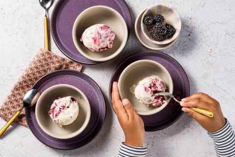 Gelato di more e yogurt