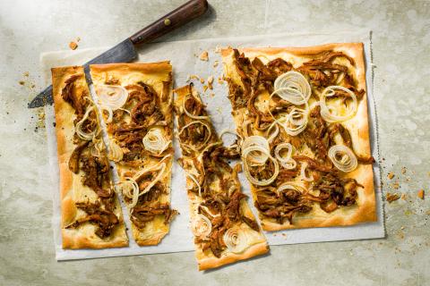 Pilz-Flammkuchen mit Miso
