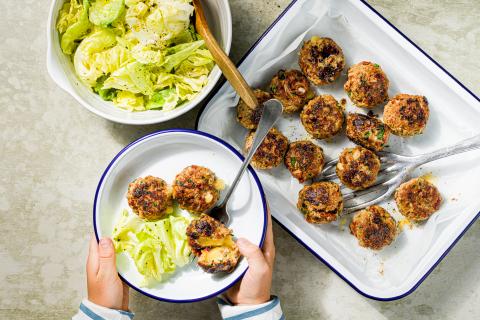 Hackbällchen mit Raclette