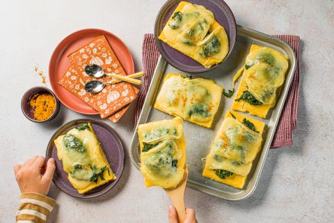 Polentaschnitten mit Raclettekäse