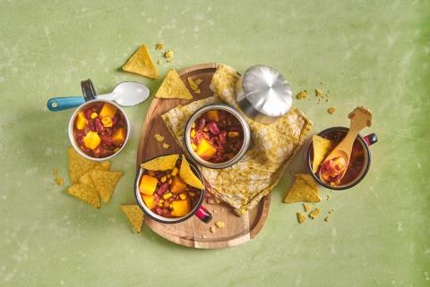 Kürbis Chili sin carne 