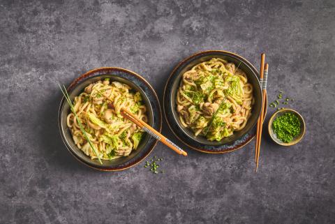 Udon with chicken