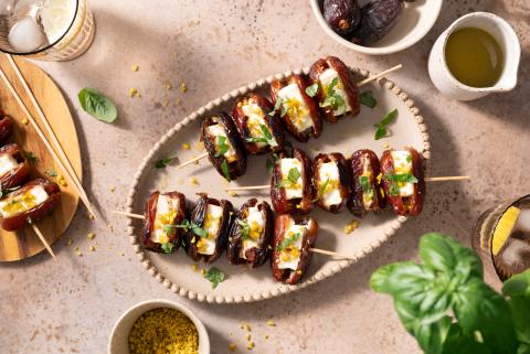 Feta and date skewers