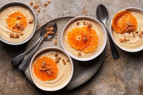 Crema al caramello e alle clementine