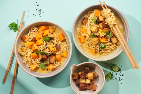 Ramen alla zucca con tofu