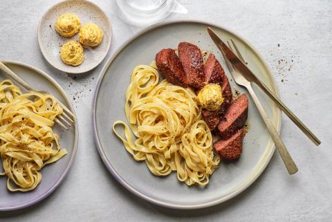 Veganes Steak mit Café de Paris