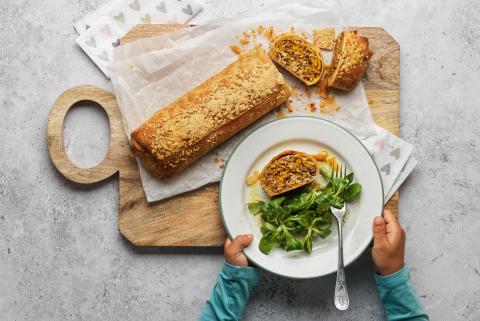 Hackfleisch-Kürbis-Strudel