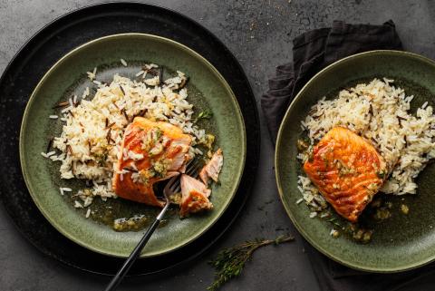 Lachs mit Zitronenbutter