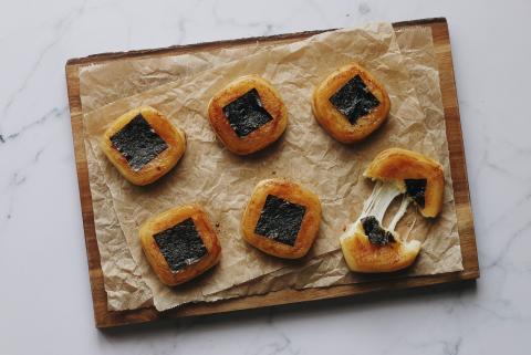 Potato mochi with cheese filling