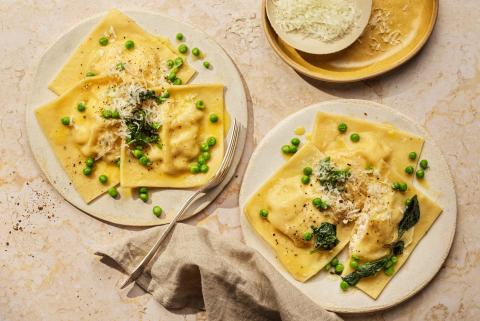 Crevetten-Ravioli mit Bärlauch