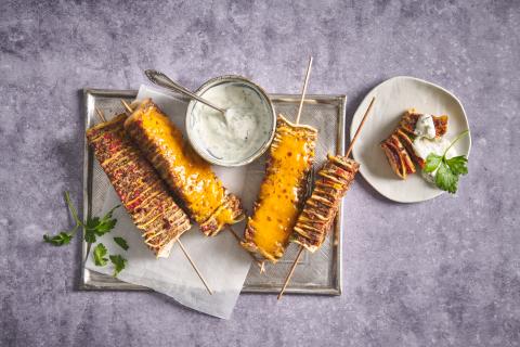 Tortilla-Kebap-Spiesse