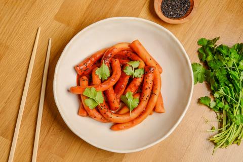 Gnocchis avec sauce soja-gingembre relevée