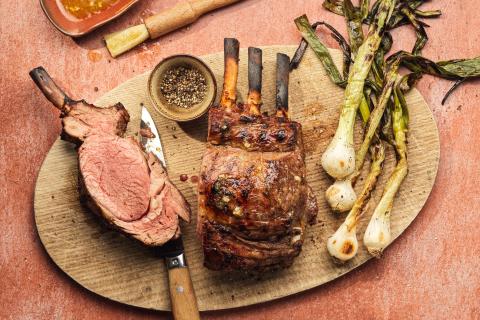 Rack of veal with ginger marinade