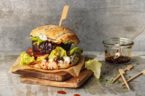 Burger di melanzana