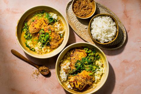 Buttermilch-Curry mit Poulet