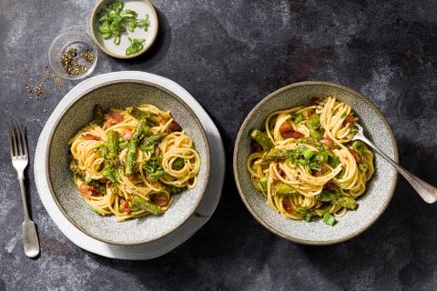 Spargel-Carbonara