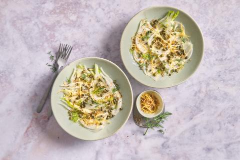 Fenchelsalat mit Kapern und Dill