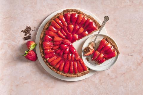 Schokoladen-Erdbeer-Tarte