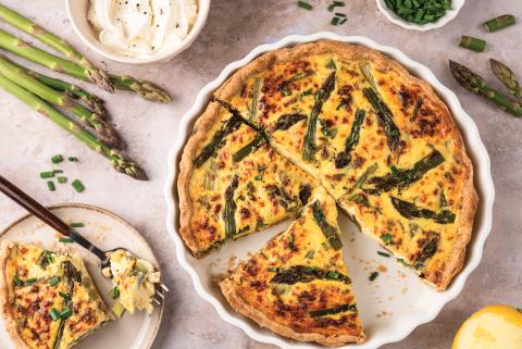Quiche printanière aux asperges vertes